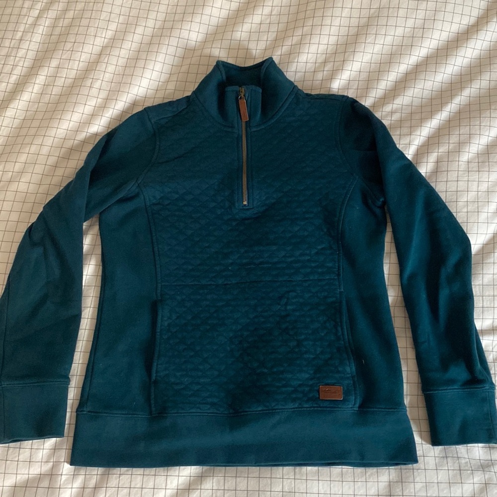 LL Bean Quilted Quarter-zip Pullover XS